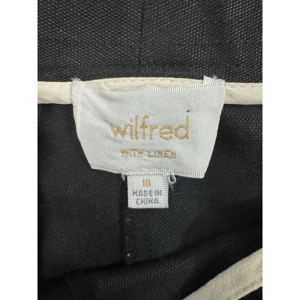 Aritzia Wilfred Linen Allant‎ Crop Pants Size 10 Black
